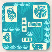 Kua Bay Hawaiianische Muscheln Getränkeuntersetzer (Vorderseite)