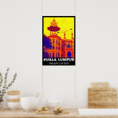 Kuala Lumpur Bahnhof Pop Art Poster (Küche)