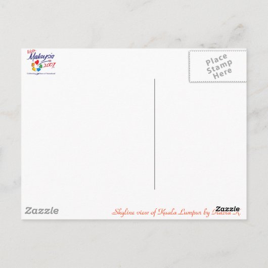 Kuala Lumpur City Skyline Postkarte (Rückseite)