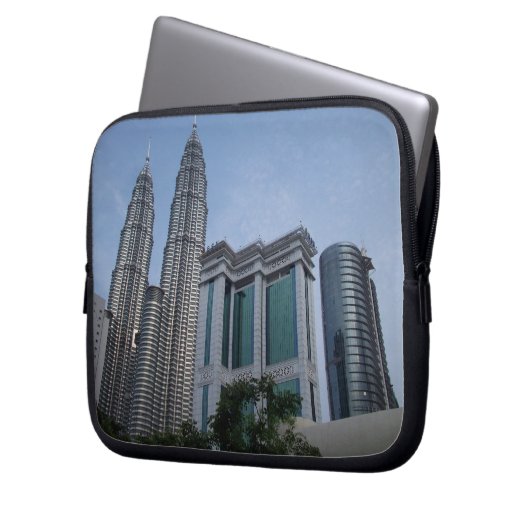 Kuala Lumpur Doppeltopwers Laptophülse Laptopschutzhülle (Vorderseite Links)