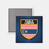 Kuala Lumpur Flag Magnet (Vorderseite/Rückseite)