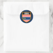 Kuala Lumpur Flag Runder Aufkleber (Tasche)