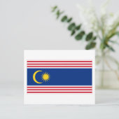 Kuala Lumpur-Flagge Postkarte (Stehend Vorderseite)