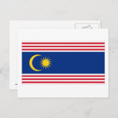 Kuala Lumpur-Flagge Postkarte (Vorne/Hinten)