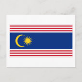 Kuala Lumpur-Flagge Postkarte (Vorderseite)