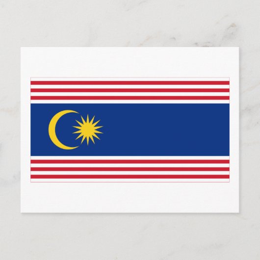 Kuala Lumpur-Flagge Postkarte (Vorderseite)