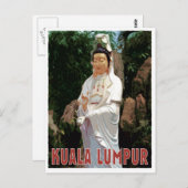 Kuala Lumpur GuanYin Vintager Stil Postkarte (Vorne/Hinten)