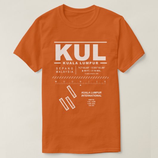 Kuala Lumpur Internationaler Flughafen KUL T - Shi T-Shirt (Design vorne)