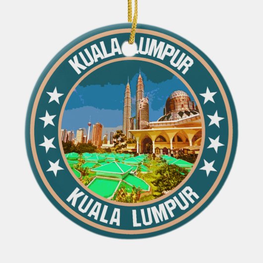Kuala Lumpur Keramik Ornament (Vorne)