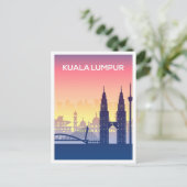 Kuala Lumpur Malaysia Art Travel Illustration Postkarte (Stehend Vorderseite)