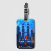 Kuala Lumpur Malaysia Asia Travel Gepäckanhänger (Vorderseite Vertikal)