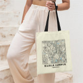 Kuala Lumpur, Malaysia, City Map Tote Bag Tragetasche