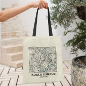 Kuala Lumpur, Malaysia, City Map Tote Bag Tragetasche