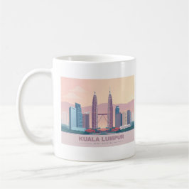 Kuala Lumpur Malaysia Pastel Travel Kaffeetasse