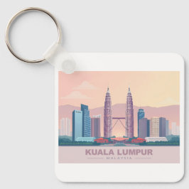 Kuala Lumpur Malaysia Pastel Travel Schlüsselanhänger