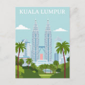 Kuala Lumpur Malaysia Petronas Towers Moderne Postkarte (Vorderseite)