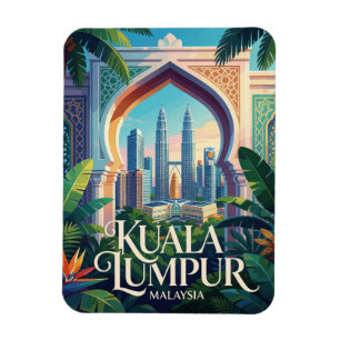 Kuala Lumpur Malaysia Petronas-Türme Reise Magnet