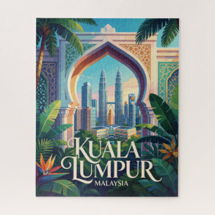 Kuala Lumpur Malaysia Petronas Türme Reise Puzzle