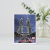Kuala Lumpur - Malaysia - Petronas Zwillingstürme Postkarte (Stehend Vorderseite)