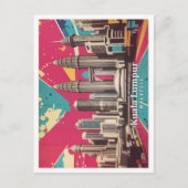 Kuala Lumpur Malaysia Pop Kunst, Dichtung und Musi Postkarte (Vorderseite)