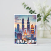 Kuala Lumpur Malaysia Postkarte (Stehend Vorderseite)