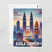 Kuala Lumpur Malaysia Postkarte (Vorne/Hinten)