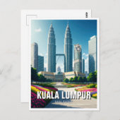Kuala Lumpur Malaysia Postkarte (Vorne/Hinten)