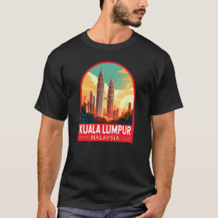Kuala Lumpur Malaysia Reise Kunst Vintage T-Shirt