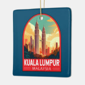 Kuala Lumpur Malaysia Reisen Vintag Keramikornament (Links)