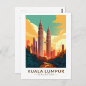 Kuala Lumpur Malaysia Reisen Vintag Postkarte (Vorne/Hinten)