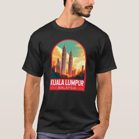Kuala Lumpur Malaysia Reisen Vintag T-Shirt (Vorderseite)