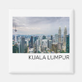 Kuala Lumpur Malaysia Skyline Vintag Souvenir Magnet (Vorne)
