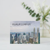 Kuala Lumpur Malaysia Skyline Vintag Souvenir Postkarte (Stehend Vorderseite)
