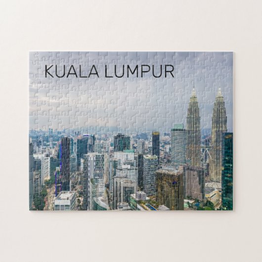 Kuala Lumpur Malaysia Skyline Vintag Souvenir Puzzle (Horizontal)