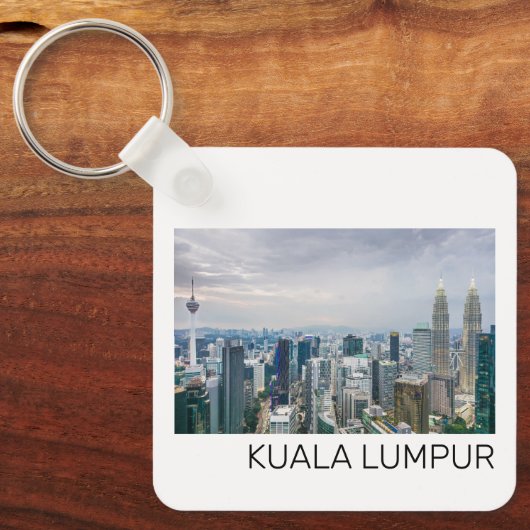 Kuala Lumpur Malaysia Skyline Vintag Souvenir Schlüsselanhänger (Vorderseite)