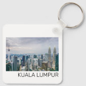 Kuala Lumpur Malaysia Skyline Vintag Souvenir Schlüsselanhänger (Rückseite)