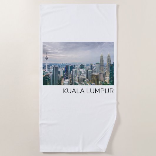 Kuala Lumpur Malaysia Skyline Vintag Souvenir Strandtuch (Vorderseite)