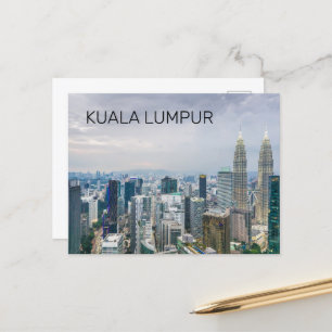 Kuala Lumpur Malaysia Skyline Vintage Souvenir Postkarte