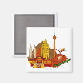 Kuala Lumpur - Mayalsia.png Magnet (Vorderseite/Rückseite)