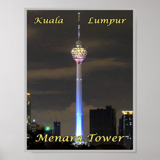 Kuala Lumpur Menara Tower - Malaysia - Poster (Vorne)