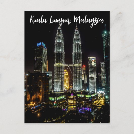 Kuala Lumpur Nachthimmel Postkarte (Vorderseite)