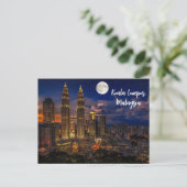 Kuala Lumpur Nachthimmel Postkarte (Stehend Vorderseite)