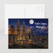 Kuala Lumpur Nachthimmel Postkarte (Vorne/Hinten)