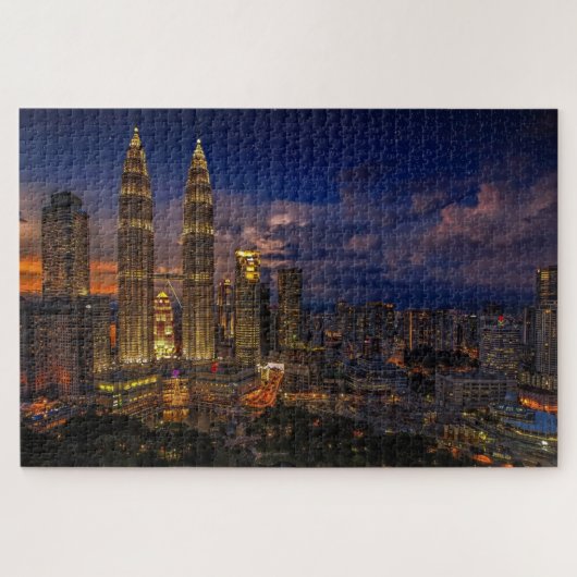 Kuala-Lumpur Nachtszene Puzzle (Horizontal)