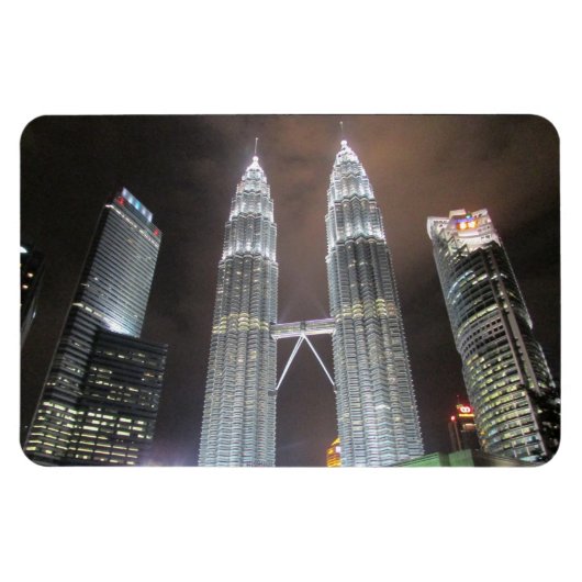 Kuala Lumpur Nachttürme Magnet (Horizontal)