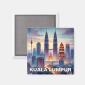 Kuala Lumpur Petronas Twin Towers Magnet (Vorderseite/Rückseite)