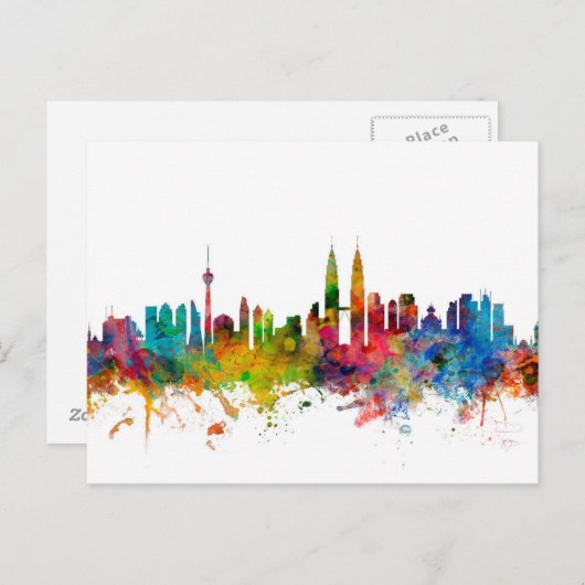 Kuala Lumpur Postkarte (Vorne/Hinten)