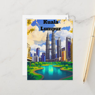 Kuala Lumpur Postkarte, Personalisierte Postkarte 