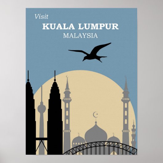 Kuala Lumpur Reiseplakat Poster (Vorne)