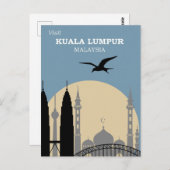 Kuala Lumpur Reiseplakat Postkarte (Vorne/Hinten)